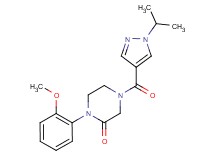 4-[(1-isopropyl-1H-pyrazol-4-yl)carbonyl]-1-(2-methoxyphenyl)-2-piperazinone