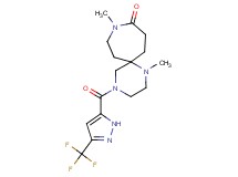 1,9-dimethyl-4-{[3-(trifluoromethyl)-1H-pyrazol-5-yl]carbonyl}-1,4,9-triazaspiro[5.6]dodecan-10-one