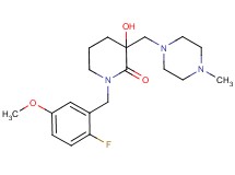 1-(2-fluoro-5-methoxybenzyl)-3-hydroxy-3-[(4-methylpiperazin-1-yl)methyl]piperidin-2-one