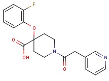 4-(2-fluorophenoxy)-1-(pyridin-3-ylacetyl)piperidine-4-carboxylic acid