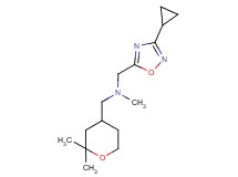 1-(3-cyclopropyl-1,2,4-oxadiazol-5-yl)-N-[(2,2-dimethyltetrahydro-2H-pyran-4-yl)methyl]-N-methylmethanamine