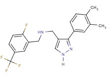 1-[3-(3,4-dimethylphenyl)-1H-pyrazol-4-yl]-N-[2-fluoro-5-(trifluoromethyl)benzyl]methanamine