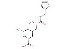 3-((3R*,4S*)-4-(dimethylamino)-1-{[(2-furylmethyl)amino]carbonyl}piperidin-3-yl)propanoic acid