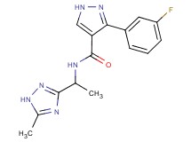 3-(3-fluorophenyl)-N-[1-(5-methyl-1H-1,2,4-triazol-3-yl)ethyl]-1H-pyrazole-4-carboxamide