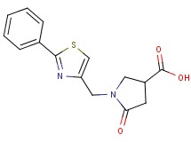 5-oxo-1-[(2-phenyl-1,3-thiazol-4-yl)methyl]pyrrolidine-3-carboxylic acid