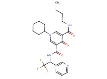 N-butyl-1-cyclohexyl-4-oxo-N'-[2,2,2-trifluoro-1-(3-pyridinyl)ethyl]-1,4-dihydro-3,5-pyridinedicarboxamide