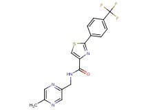 N-[(5-methyl-2-pyrazinyl)methyl]-2-[4-(trifluoromethyl)phenyl]-1,3-thiazole-4-carboxamide