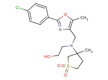2-[{[2-(4-chlorophenyl)-5-methyl-1,3-oxazol-4-yl]methyl}(3-methyl-1,1-dioxidotetrahydro-3-thienyl)amino]ethanol