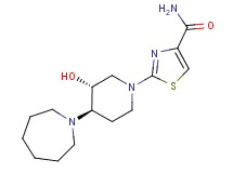 2-[(3R*,4R*)-4-(1-azepanyl)-3-hydroxy-1-piperidinyl]-1,3-thiazole-4-carboxamide
