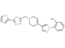 1-{[5-(2-furyl)-1,3,4-oxadiazol-2-yl]methyl}-4-[1-(2-methylphenyl)-1H-pyrazol-4-yl]-1,2,3,6-tetrahydropyridine