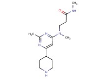 N-methyl-3-[methyl(2-methyl-6-piperidin-4-ylpyrimidin-4-yl)amino]propanamide