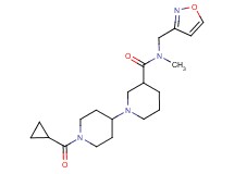 1'-(cyclopropylcarbonyl)-N-(isoxazol-3-ylmethyl)-N-methyl-1,4'-bipiperidine-3-carboxamide