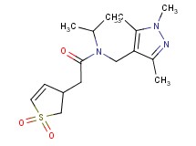 2-(1,1-dioxido-2,3-dihydro-3-thienyl)-N-isopropyl-N-[(1,3,5-trimethyl-1H-pyrazol-4-yl)methyl]acetamide