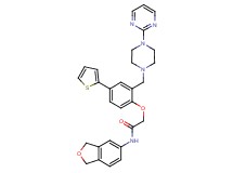 N-(1,3-dihydro-2-benzofuran-5-yl)-2-[2-{[4-(2-pyrimidinyl)-1-piperazinyl]methyl}-4-(2-thienyl)phenoxy]acetamide