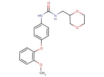 N-(1,4-dioxan-2-ylmethyl)-N'-[4-(2-methoxyphenoxy)phenyl]urea