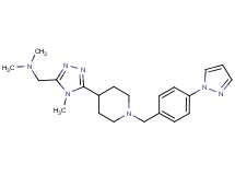 N,N-dimethyl-1-(4-methyl-5-{1-[4-(1H-pyrazol-1-yl)benzyl]piperidin-4-yl}-4H-1,2,4-triazol-3-yl)methanamine