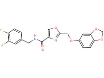 2-[(1,3-benzodioxol-5-yloxy)methyl]-N-(3,4-difluorobenzyl)-1,3-oxazole-4-carboxamide