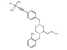 4-(4-{[3-(2-hydroxyethyl)-4-(2-methylbenzyl)-1-piperazinyl]methyl}phenyl)-2-methyl-3-butyn-2-ol