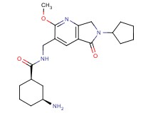 (1R*,3S*)-3-amino-N-[(6-cyclopentyl-2-methoxy-5-oxo-6,7-dihydro-5H-pyrrolo[3,4-b]pyridin-3-yl)methyl]cyclohexanecarboxamide