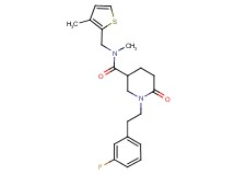 1-[2-(3-fluorophenyl)ethyl]-N-methyl-N-[(3-methyl-2-thienyl)methyl]-6-oxo-3-piperidinecarboxamide