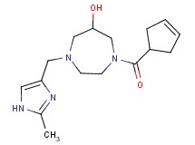 1-(cyclopent-3-en-1-ylcarbonyl)-4-[(2-methyl-1H-imidazol-4-yl)methyl]-1,4-diazepan-6-ol