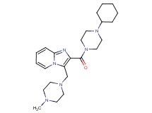 2-[(4-cyclohexyl-1-piperazinyl)carbonyl]-3-[(4-methyl-1-piperazinyl)methyl]imidazo[1,2-a]pyridine