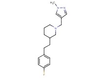 3-[2-(4-fluorophenyl)ethyl]-1-[(1-methyl-1H-pyrazol-4-yl)methyl]piperidine