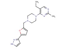 5-ethyl-2-methyl-4-(4-{[5-(1H-pyrazol-3-yl)-2-furyl]methyl}piperazin-1-yl)pyrimidine
