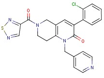 3-(2-chlorophenyl)-1-(4-pyridinylmethyl)-6-(1,2,5-thiadiazol-3-ylcarbonyl)-5,6,7,8-tetrahydro-1,6-naphthyridin-2(1H)-one