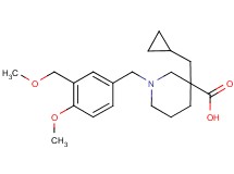 3-(cyclopropylmethyl)-1-[4-methoxy-3-(methoxymethyl)benzyl]-3-piperidinecarboxylic acid