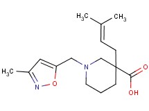 3-(3-methyl-2-buten-1-yl)-1-[(3-methyl-5-isoxazolyl)methyl]-3-piperidinecarboxylic acid