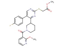 methyl [(5-(4-fluorophenyl)-4-{1-[(2-methoxy-3-pyridinyl)carbonyl]-3-piperidinyl}-2-pyrimidinyl)thio]acetate