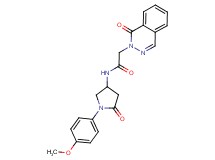N-[1-(4-methoxyphenyl)-5-oxo-3-pyrrolidinyl]-2-(1-oxo-2(1H)-phthalazinyl)acetamide