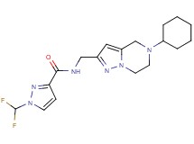 N-[(5-cyclohexyl-4,5,6,7-tetrahydropyrazolo[1,5-a]pyrazin-2-yl)methyl]-1-(difluoromethyl)-1H-pyrazole-3-carboxamide