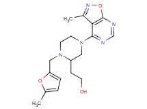 2-[1-[(5-methyl-2-furyl)methyl]-4-(3-methylisoxazolo[5,4-d]pyrimidin-4-yl)-2-piperazinyl]ethanol