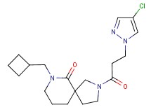 2-[3-(4-chloro-1H-pyrazol-1-yl)propanoyl]-7-(cyclobutylmethyl)-2,7-diazaspiro[4.5]decan-6-one