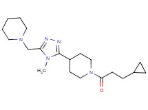 1-(3-cyclopropylpropanoyl)-4-[4-methyl-5-(piperidin-1-ylmethyl)-4H-1,2,4-triazol-3-yl]piperidine