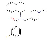 3-fluoro-N-[(1-methyl-1,2,3,6-tetrahydropyridin-4-yl)methyl]-N-(1,2,3,4-tetrahydronaphthalen-1-yl)benzamide