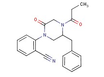 2-(5-benzyl-2-oxo-4-propionyl-1-piperazinyl)benzonitrile