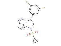 (3R*,3aR*,7aR*)-1-(cyclopropylsulfonyl)-3-(3,5-difluorophenyl)octahydro-4,7-ethanopyrrolo[3,2-b]pyridine