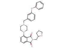 4-[4-(3-phenoxybenzyl)-1-piperazinyl]-2-(tetrahydro-2-furanylmethyl)-1H-isoindole-1,3(2H)-dione