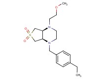 (4aS*,7aR*)-1-(4-ethylbenzyl)-4-(2-methoxyethyl)octahydrothieno[3,4-b]pyrazine 6,6-dioxide