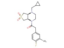 (4aR*,7aS*)-1-(cyclopropylmethyl)-4-[(4-fluoro-3-methylphenyl)acetyl]octahydrothieno[3,4-b]pyrazine 6,6-dioxide