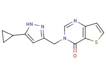 3-[(5-cyclopropyl-1H-pyrazol-3-yl)methyl]thieno[3,2-d]pyrimidin-4(3H)-one