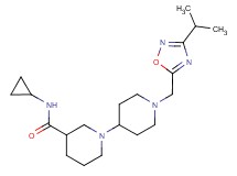 N-cyclopropyl-1'-[(3-isopropyl-1,2,4-oxadiazol-5-yl)methyl]-1,4'-bipiperidine-3-carboxamide
