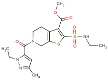 methyl 2-[(ethylamino)sulfonyl]-6-[(1-ethyl-3-methyl-1H-pyrazol-5-yl)carbonyl]-4,5,6,7-tetrahydrothieno[2,3-c]pyridine-3-carboxylate