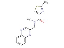N,2-dimethyl-N-(2-quinoxalinylmethyl)-1,3-thiazole-4-carboxamide
