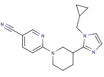 6-{3-[1-(cyclopropylmethyl)-1H-imidazol-2-yl]-1-piperidinyl}nicotinonitrile