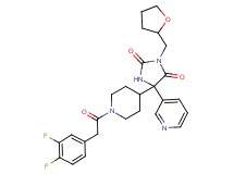 5-{1-[(3,4-difluorophenyl)acetyl]-4-piperidinyl}-5-(3-pyridinyl)-3-(tetrahydro-2-furanylmethyl)-2,4-imidazolidinedione