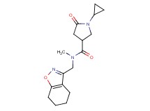 1-cyclopropyl-N-methyl-5-oxo-N-(4,5,6,7-tetrahydro-1,2-benzisoxazol-3-ylmethyl)-3-pyrrolidinecarboxamide